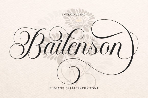 Bailenson Font: Elegant Script for Creative Makers
