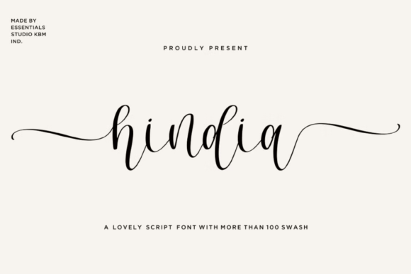 Hindia: A Handwritten Font for Web Design