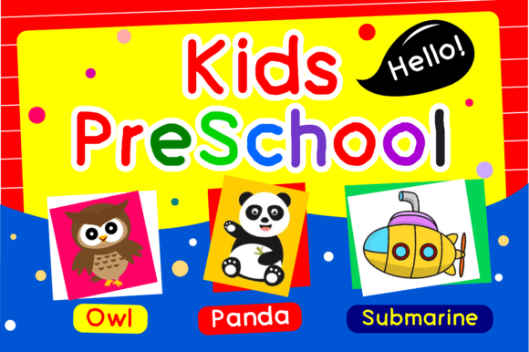 Kids Preschool Font for Playful Reading
