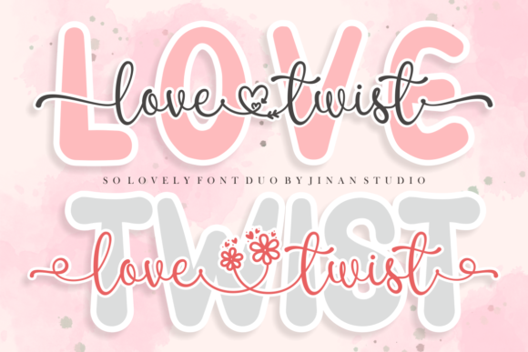 Love Twist Duo Font for Elegant Design