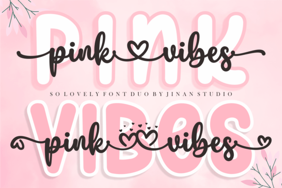 Pink Vibes Duo Font for Business