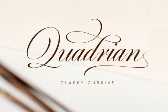 Quadrian: A Modern Calligraphy Font
