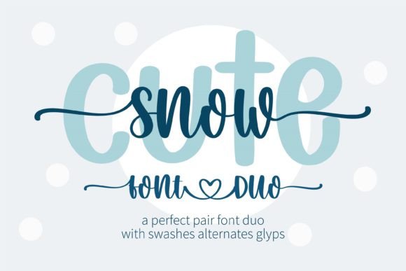 Snow Cute Duo Font for Business
