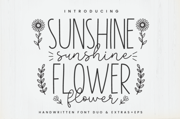 Sunshine Flower Font: A Bright Touch for Your Crafts